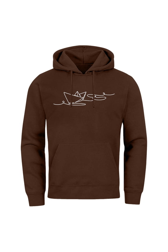Mens Sweatshirts Hoodies for Men Cowl Neck Sweatshirts Casual Pullover Fall Winter Loose Fit Tops with Embroidery(Brown,XL)