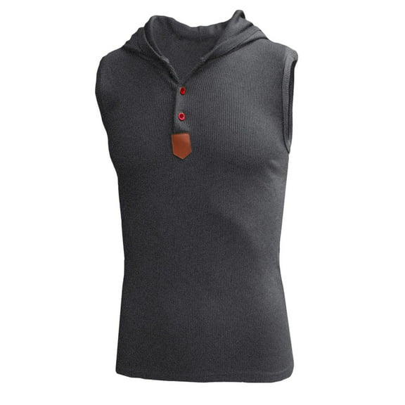 kamemir Mens Tank Top Men's Sleeveless V-Neck T-Shirt(Grey,XL)