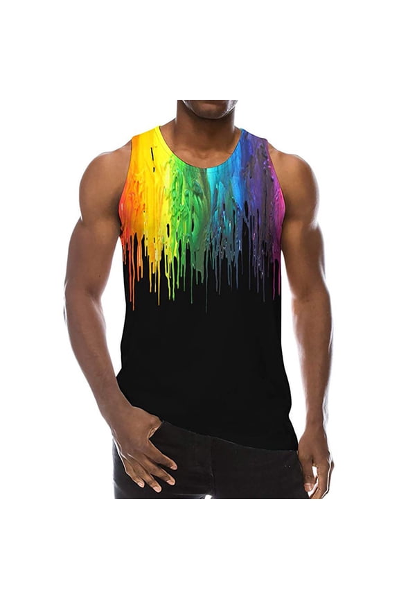 Mens Tank Top Undershirt Men's Tank Top Undershirts Slim Fit, Soft & Breathable Tank A Shirt - Comfortable Men's Undershirts(Black,XL)