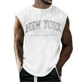 thumbnail image 1 of kamemir Mens Tank Top Undershirt Mens Muscle Gym Tank Top Dry Y-Back Sleeveless(White,XL), 1 of 4