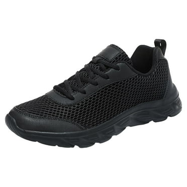 kamemir Mens Walk Men's MaxAthletic Air Mesh Slip on Walking Shoe Sneaker(Black,6.5)