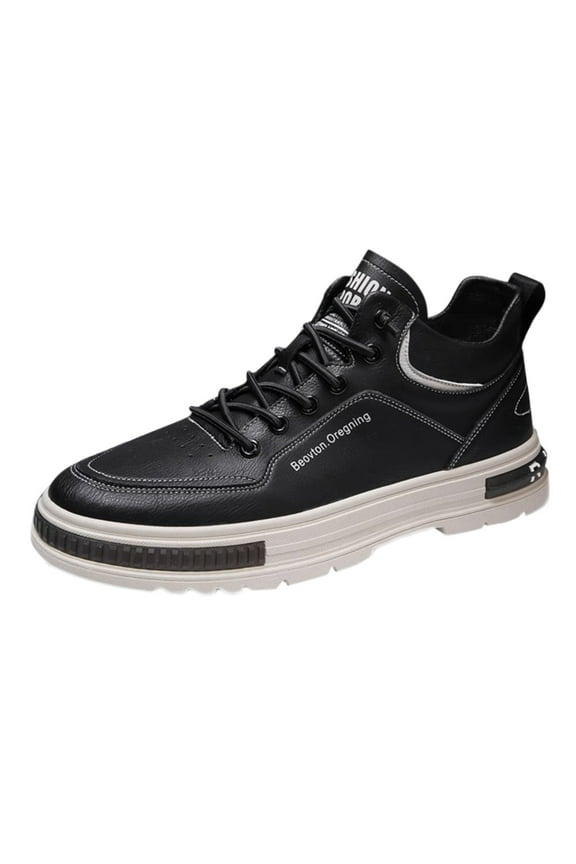 Mens Wide Sneakers Men's Sneakers Running Shoes Trainers Sneaker Workout Gym Crossover Sneakers(Black,7.5)