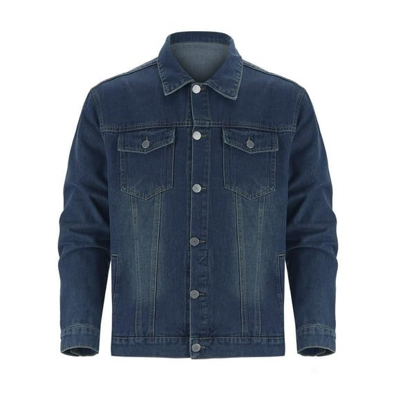 kamemir Mens Windbreaker Men's Flannel Long Sleeve Shirts Button Down Plaid Shirt Casual Cotton Collared Shirt Jacket(Blue,M)