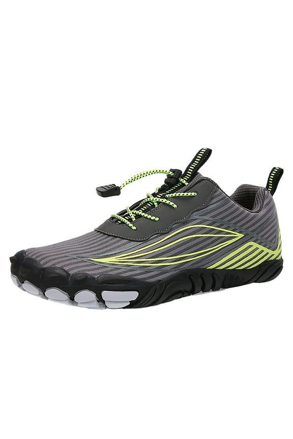 Mens Womens Barefoot Trail Running Shoes Wide Toe Box Zero Drop Cross-Trainer Walking(Gray,9.5)