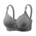 thumbnail image 1 of kamemir Minimizer Bras for Women Women's Bralette Wireless Padded Bra Top Sexy Everyday Basic Deep V-Neck Grey,46, 1 of 6