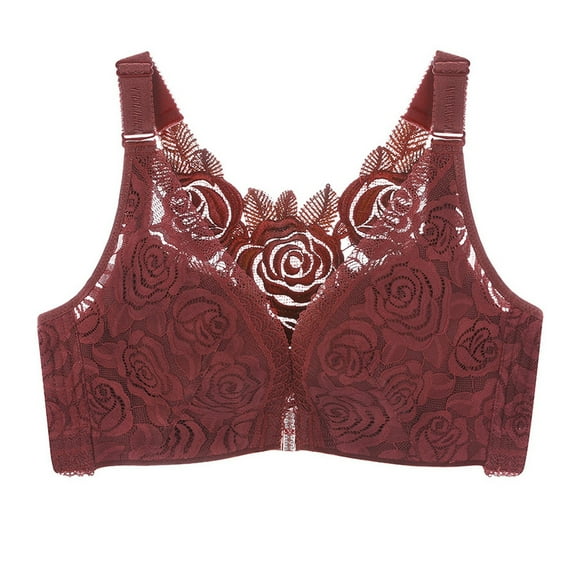 kamemir Minimizer Bras for Women Women's Bralette Wireless Padded Bra Top Sexy Everyday Basic Deep V-Neck ,38D