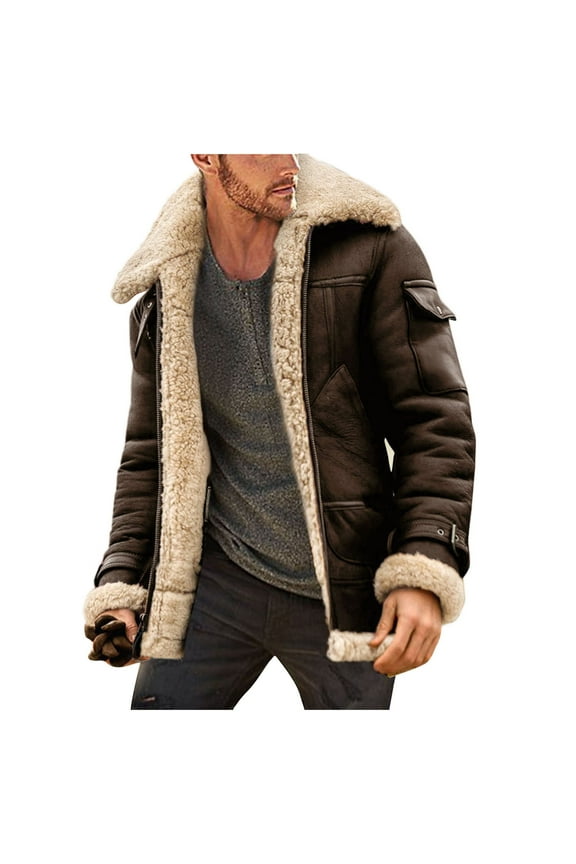 Motorcycle Jacket Men Men's Slim Fit Lightweight Sportswear Jacket Casual Bomber Jacket(Coffee,S)