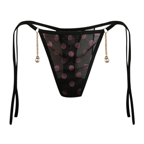 kamemir No Show Underwear for Women Thongs for Women Cotton Panties Stretch T-back Tangas Low Rise Hipster Underwear Sexy(Purple,One Size)