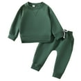 thumbnail image 1 of kamemir Outfits for Kids Girl Clothes Long Sleeve Fall Winter Clearance Baby Girl Clothes Outfits(1Q-Dark Green,6-12 Months), 1 of 5