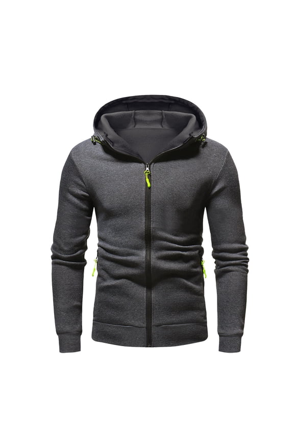 Oversized Hoodie Men Men's Hoodie Zip Up Camo Triblend Jersey Hooded Sweatshirt(Gray,L)