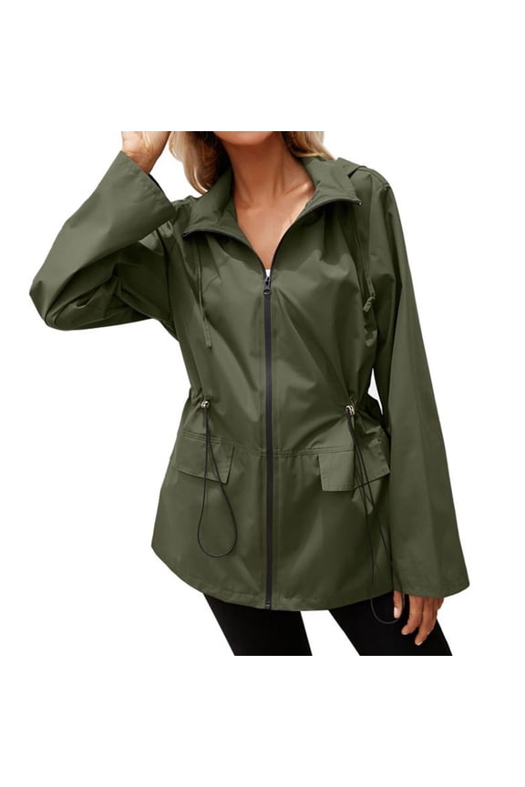 Pea Coats for Women Women's Full-Zip Polar Jacket(AG,L)