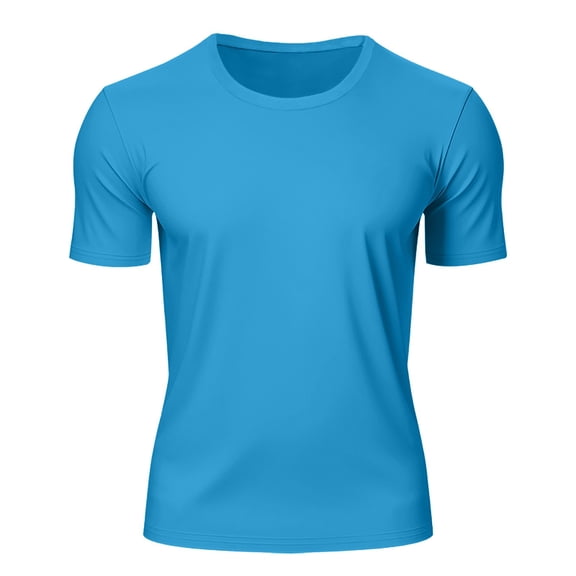 kamemir Plain T Shirts for Men Men's Classic Everyday Soft, Comfortable T-Shirt Light Blue,2XL