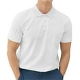 thumbnail image 1 of kamemir Polo Shirt Polo Shirts for Men Short Sleeve Soft Cotton Collared Shirt(White,4XL), 1 of 6