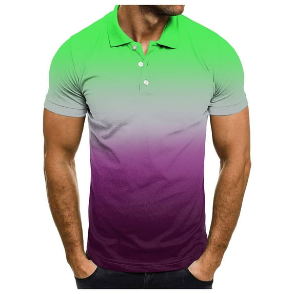 kamemir Polo Shirts for Men Men's Crew Neck Pocket T-Shirt(Y-Green,S)