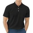 thumbnail image 1 of kamemir Polos for Men Men's & Big Men's Poly Polo with Short Sleeves(Black,M), 1 of 6