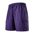 thumbnail image 1 of kamemir Running Shorts for Men Mens Shorts Casual Drawstring Elastic Waist Workout Shorts(Purple,M), 1 of 3