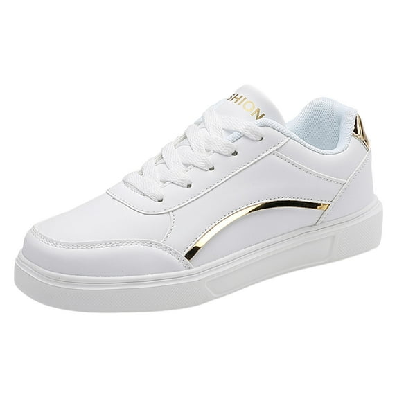 kamemir Running Sneakers Women Women's Athletic Light Runner Shoes(Gold,8.5)