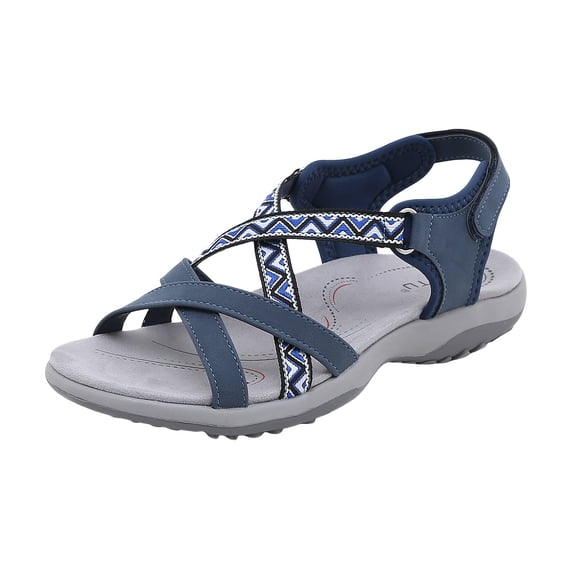kamemir Sandles Women's Flatform Universal Sandal(Blue,7.5)