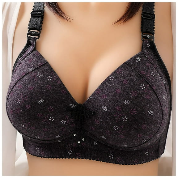 kamemir Bra Women's Full Figure Beauty Back Smoothing Bra, 4 Way Stretch Fabric Black,38