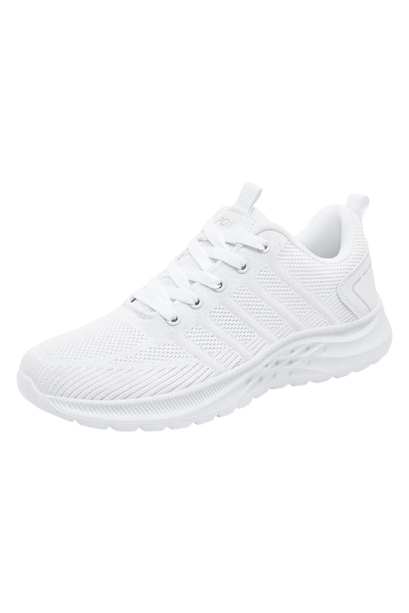 Sneakers Men's Supportive Running Shoes Cushioned Athletic Sneakers (White,7)