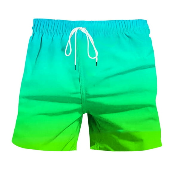 kamemir Shorts for Men Mens Linen Shorts Elastic Waist Drawstring Casual Shorts Lightweight Summer Beach Shorts(Green,6XL)