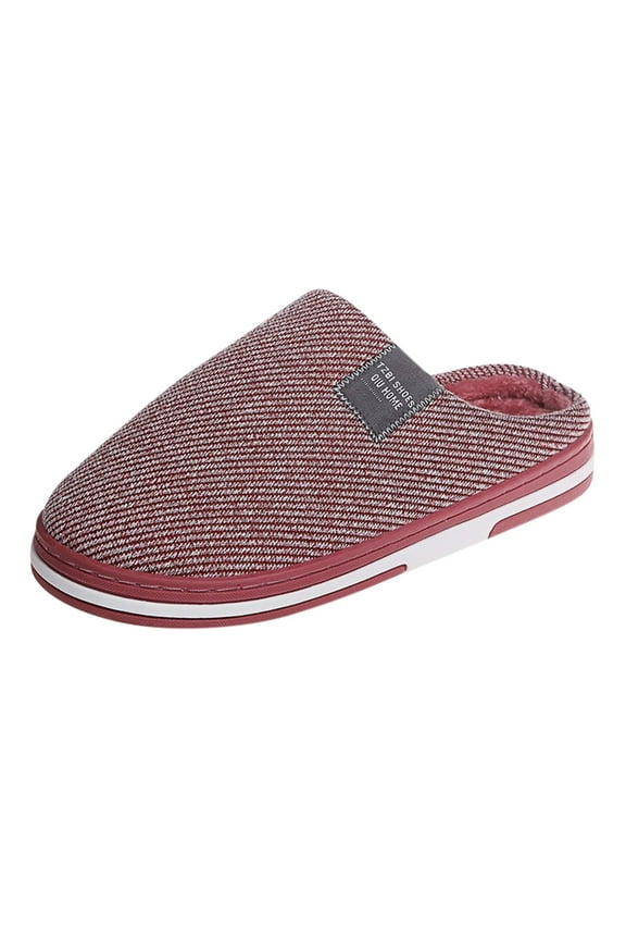 Slippers Women's Indoor Bedroom Slipper with Memory Foam, Gift for Women, Wool-Like House Shoe with Anti-Skid Rubber Sole for Ladies( Red,37)