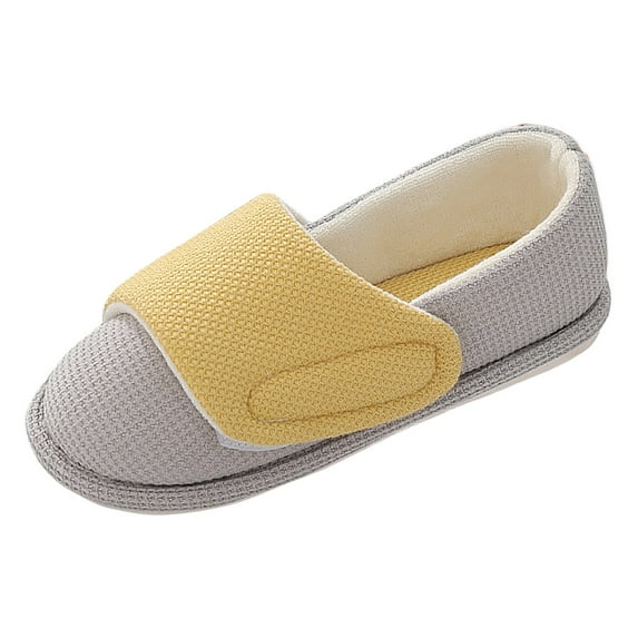 kamemir Slippers for Women Indoor Slippers for Women Retro Soft Plush Warm Slip-on Slippers slippers Cozy Indoor Outdoor Slippers(Yellow,7.5)