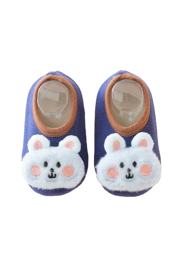 Sneakers for Kids Slippers Baby Toddler Slippers Boys Girls House Shoes Warm Kids Slippers With Non-Slip Rubber Sole Fuzzy Cozy Walking Shoes Indoor/Outdoor (Z-Blue,3.5-4 Years)