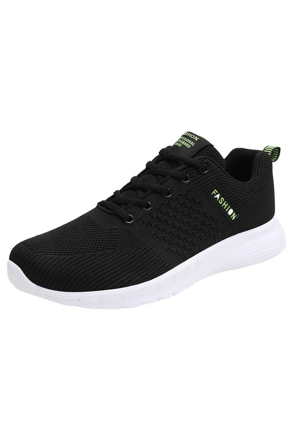 Sneakers for Men Slip On Men's Invisible Height Increasing Elevator Shoes - Ultra Light-weight Lace-up Knitted Sporty Walker(Green,10)