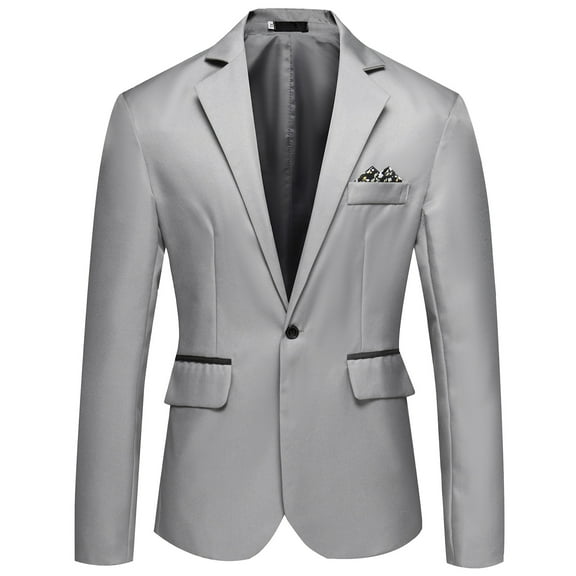 kamemir Suit Coat Men's Big and Tall Suit Jacket - Exclusive Relaxer Fit(Grey,5XL)
