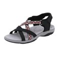 thumbnail image 1 of kamemir Summer Sandals Summer Flat Sandals for Women Comfortable Casual Beach Shoes Ankle Strap Sandals Flip Flops(Black,6.5), 1 of 6