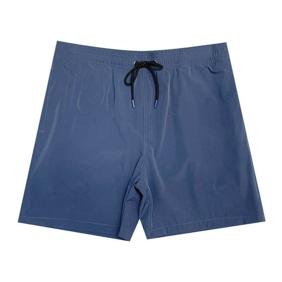 kamemir Summer Shorts Men's Shorts Casual Drawstring Elastic Waist Lightweight Summer Beach Shorts Loose Fit(Blue,XXL)