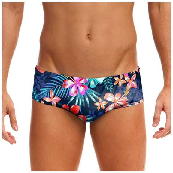 kamemir Swim Trunks Men Mens Board Shorts Swimwear Men's Swim Trunks Swimwear Bathing Suit Swim Brief Square Leg Board Short Blue,M