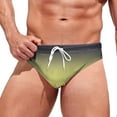 thumbnail image 1 of kamemir Swim Trunks Men Mens Swimsuit Mens Swim Briefs Sexy Bikini Swimwear Quick Dry Swimsuit with Drawstring Yellow,2XL, 1 of 5