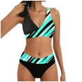 thumbnail image 1 of kamemir Swimsuit Tankini Bathing Suits for Women Two Piece Athletic Strappy Tummy Control Blouson Tankini Swimsuits with Bottoms(Mint Green,XL), 1 of 4