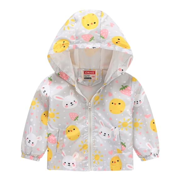 kamemir Toddler Boy Girl Rain Jackets Waterproof Hooded Windbreaker Coat for Winter Fall 2024(Yellow,90)