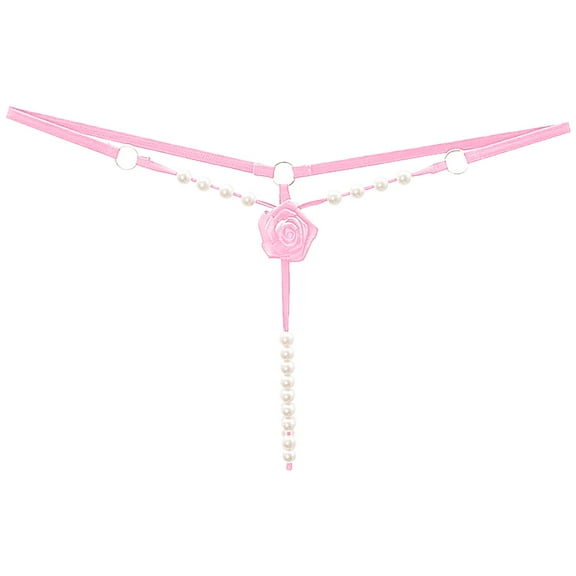kamemir Underwear Women Lace Thongs for Women Strap Cheeky Underwear Sexy Panties (Pink,One Size)