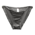 thumbnail image 1 of kamemir Underwear for Women Seamless Thongs for Women No Show Thongs Nylon Stretch Thong Panties Underwear (Grey,XL), 1 of 3