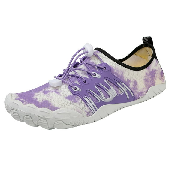 kamemir Walking Shoes Women Women's Slip-On Sneaker(Purple,9.5)
