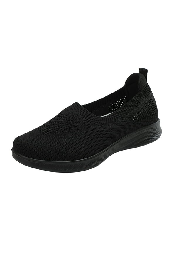 Walking Sneakers for Women Women's Slip-on Sneaker, Wide Width Available(Black,8)
