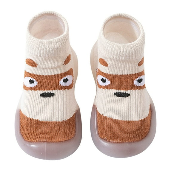 kamemir Wide Toddler Shoes Baby Sneakers Baby Boys Girls Sneakers Anti-Slip Rubber Sole Shoes(Z1-Beige,18)