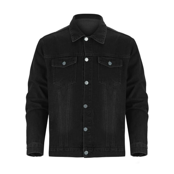 kamemir Windbreaker Jackets for Men Men's Casual Shirt Jacket Cotton Linen Lightweight Work Coat Button Down Overshirt(Black,M)