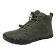 thumbnail image 1 of kamemir Winter Boots for Women Men's Women's Winter Snow Boots, Warm Fur Lined Waterproof Snow Sneakers, Slip On Barefoot Wide Toe Box Zero Drop Ankle Booties(AG,10.5), 1 of 5