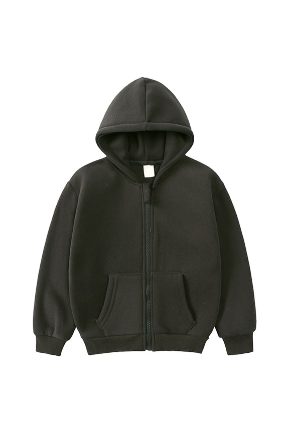 Winter Jacket for Boys Toddler Boy Coat Big Boys French Zip Up Varsity Bomber Jacket(Black,6-7 Years)