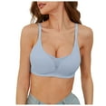 thumbnail image 1 of kamemir Women'S Underwear and Bras Comfortable Seamless Full Coverage Bra for Women Wireless Bras with Soft Support Blue,XL, 1 of 4