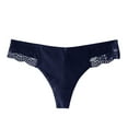thumbnail image 1 of kamemir Women Underwear Women's Seamless Thong (Navy,S), 1 of 3