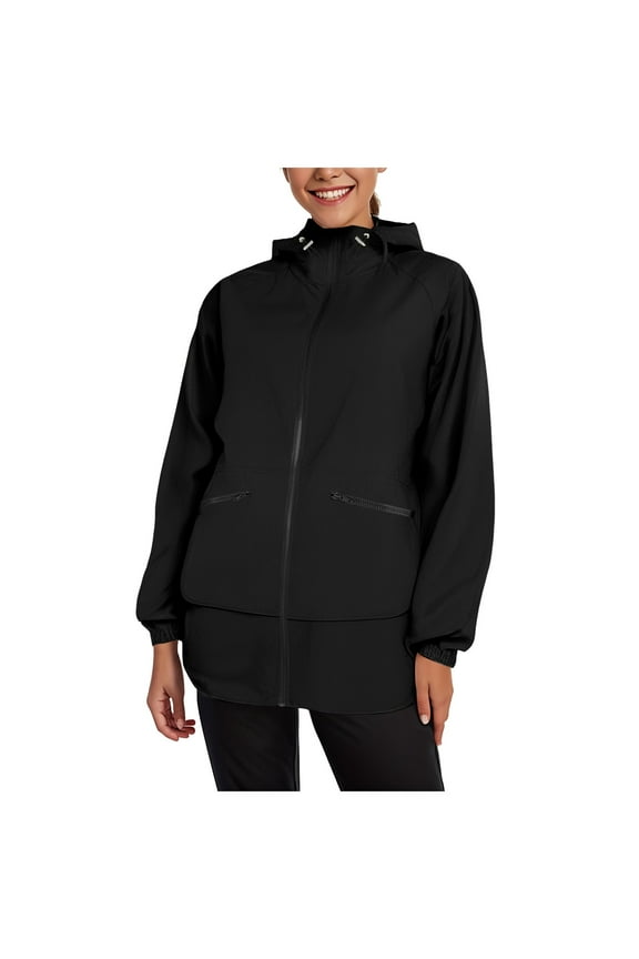 Women's Fleece Jacket Full Zip Hooded Thermal Polar Fleece with Pockets Lightweight Soft Winter Coats(Black,M)