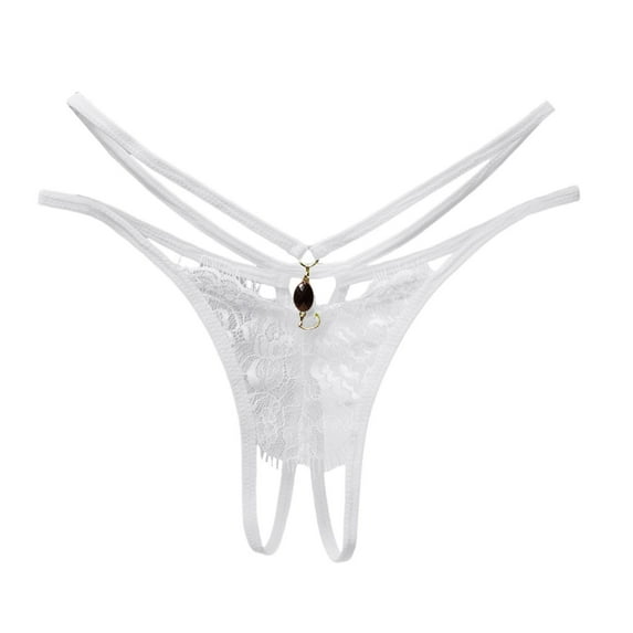 kamemir Women's Panties Women's Comfort Flex Fit Seamless Thong Underwear (White,One Size)