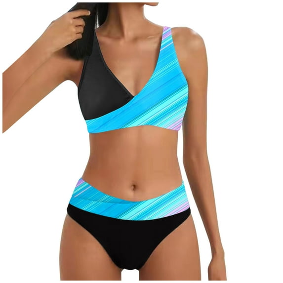 kamemir Women's Tankini Swimsuits Women's and Women's Plus Tiered Ruffle Tankini Top(Sky Blue,XL)