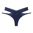 thumbnail image 1 of kamemir Women's Underwear Women's Low Rise Micro Back Thong Panty Underwear(Dark Blue,XL), 1 of 3